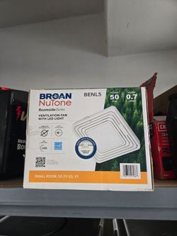 Bathroom fan with LED light