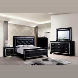California King Bed With Bedset And Led Light