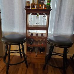 Moving Sale - Mini Bar w/ Two Stools
