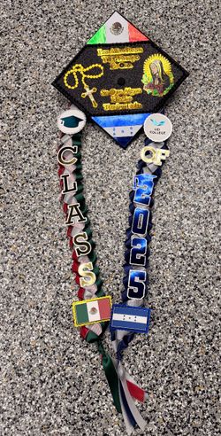 Custom Graduation Lei and Graduation Cap