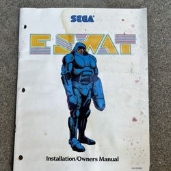 Sega ESWAT E Swat Arcade Owners Installation Manual 