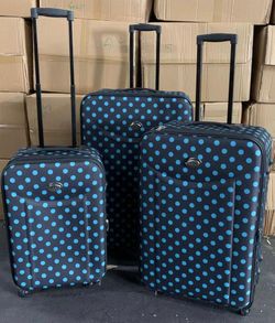3 Pc Polyester Luggage Set