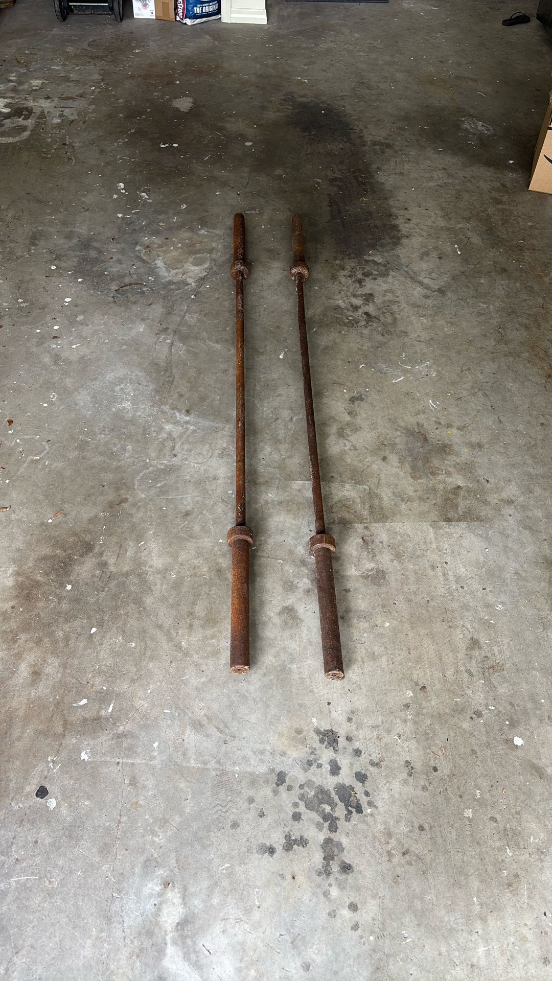 Two 45 Lb Olympic Bench Press Training Bars