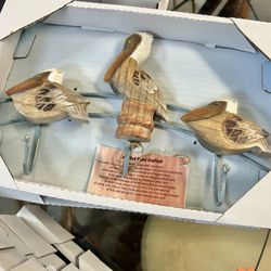 New Handcrafted Carved Triple Hooks $15 Each