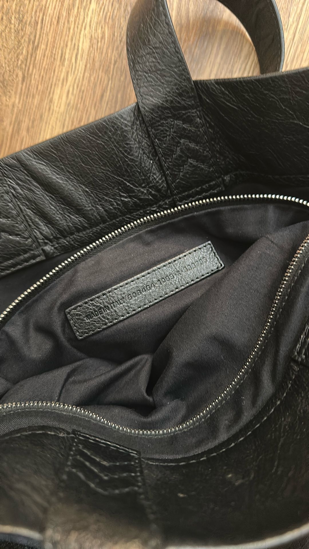 Balenciaga “I Love Techno” Leather Tote Bag
