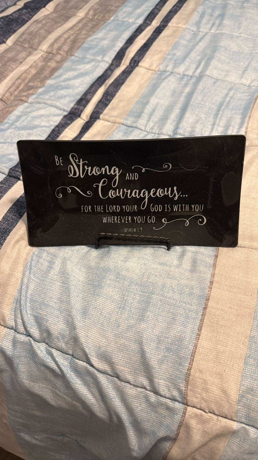 Glass Bible Phrase Decor