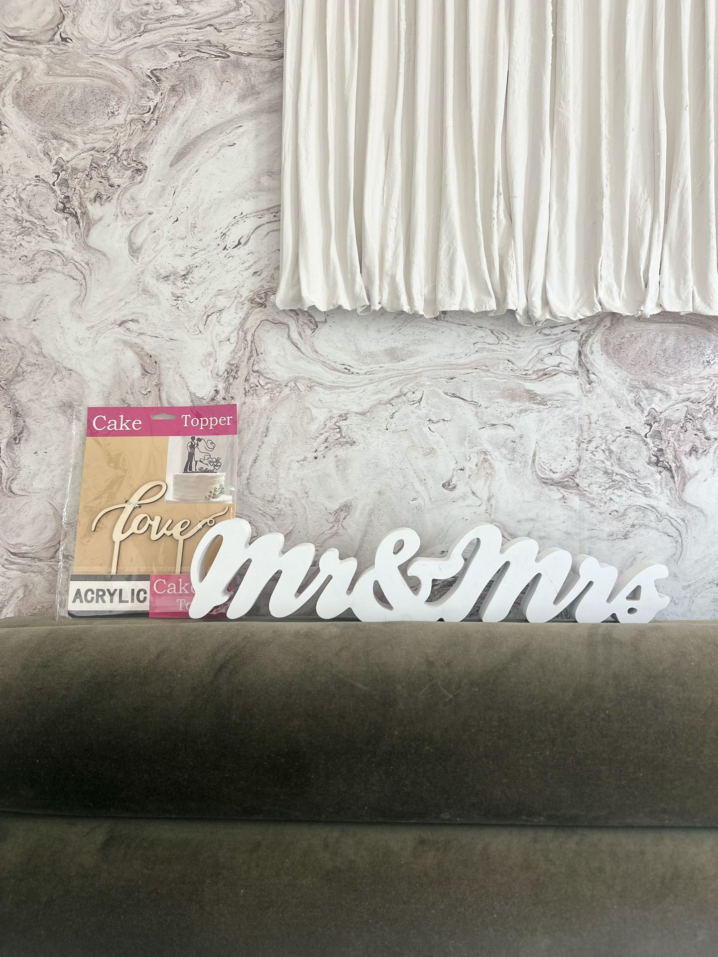 Mr. & Mrs. And Love Cake Topper