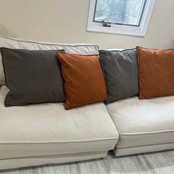 2 Piece Sectional + Pillows