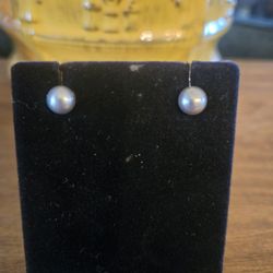 Genuine Silver Fresh Water Button Pearls