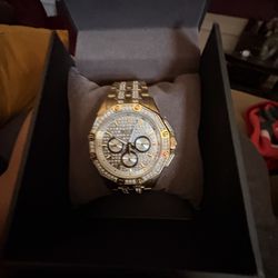 Bulova Octava Mens Gold Tone Bracelet Watch 