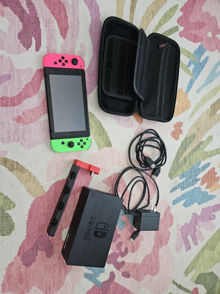 Nintendo Switch Console With Case And Joycon Charger