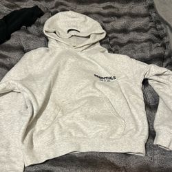 Grey Medium Essentials fear of god  hoodie 