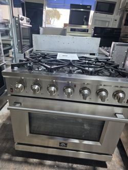 36" Forno Stainless Steel 6-Burner Gas Range