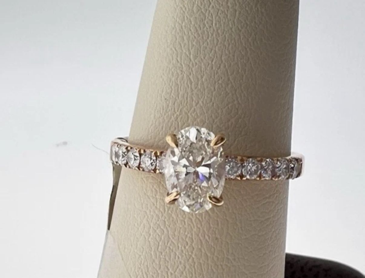 Diamond Wedding Ring Rose Gold 18k