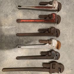Pipe Wrenches – 6 Heavy Duty USA Stillson/RIDGID Plumbing Wrenches