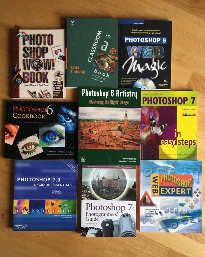 Large Lot older Photoshop Books