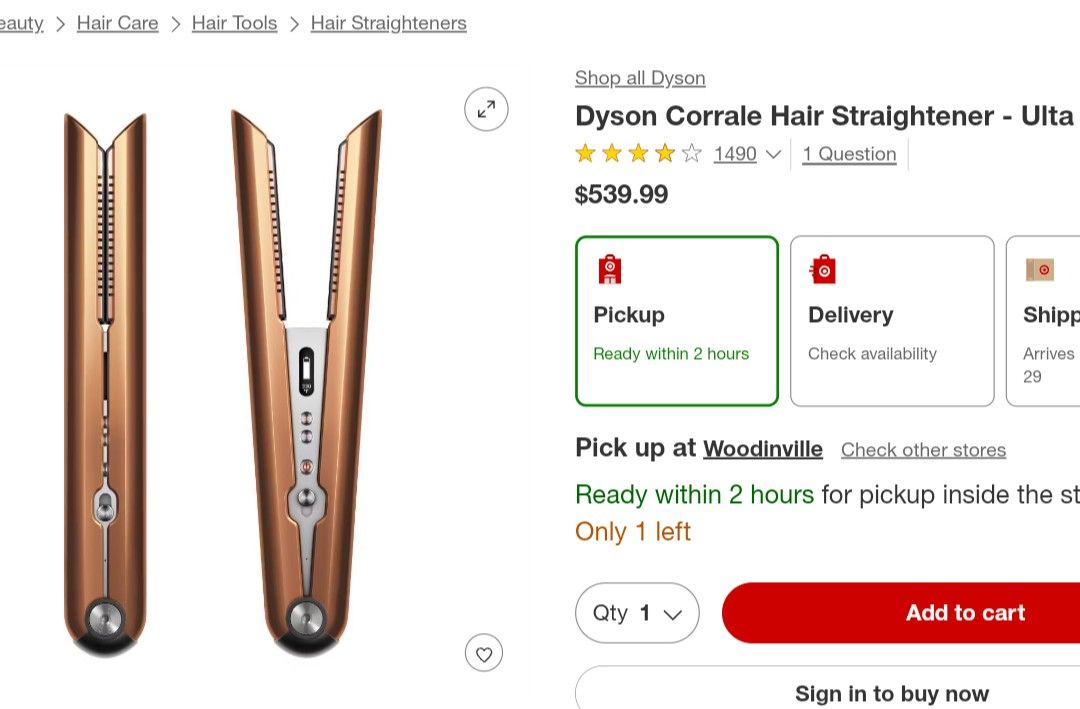 Dyson Corrale Hair Straightener