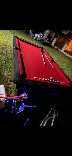 Red Pool table