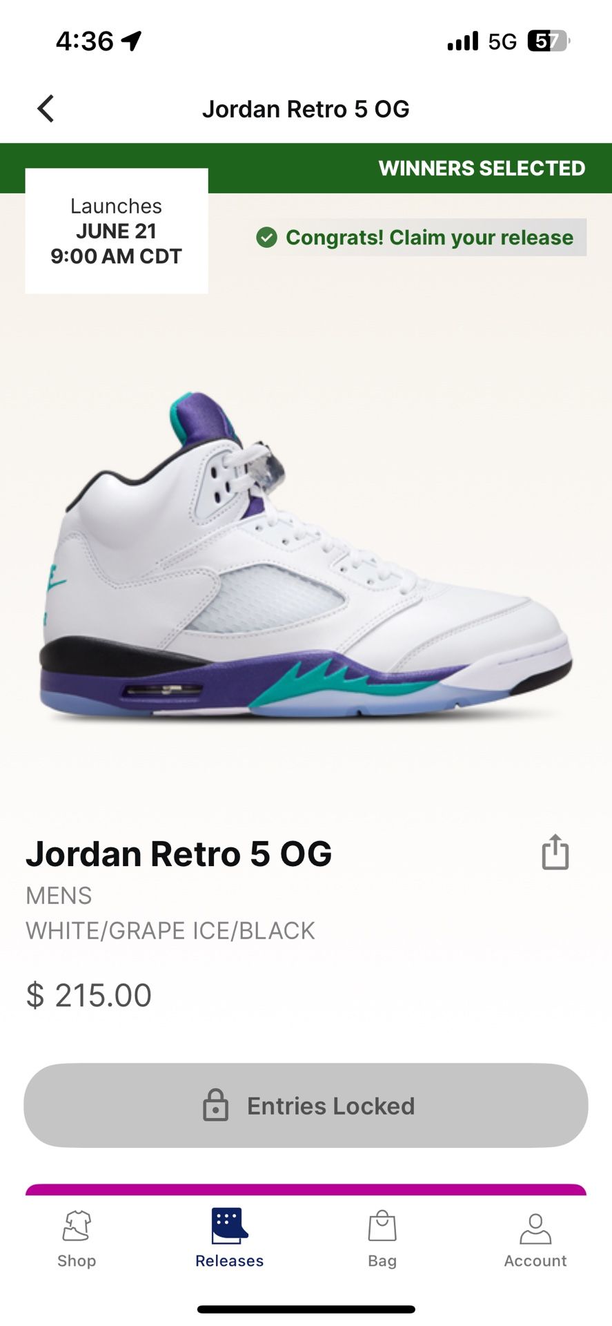 Jordan 5 Grapes 🍇