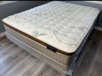 Queen Organic Cloud Edition Europillow Top 12inch Matres Andboxspring!!