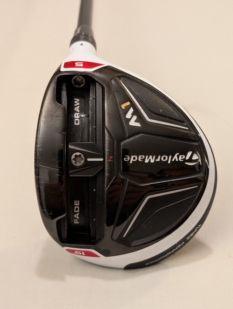 RH USED TAYLORMADE M1 #5 WOOD  18* ADJUSTABLE MATRIX PROTO RED TIE R. FLEX GRAPHITE SHAFT W/ NEW GOLF PRIDE GRIP GRIP