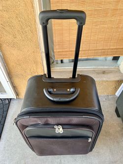 Brown Rolling suitcase- Joy Mangano Luggage