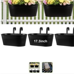 New 3 Pcs Metal Iron Hanging Flower Pots 