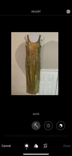 Gold dress sure to light up the room when you enter!!!