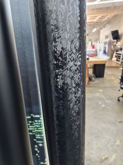Satin damascus black vinyl wrap by the yard
