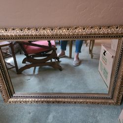 Antique Mirror Wood Frame