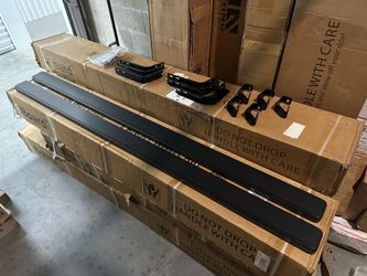 07-18 Chevy Silverado & GMC Sierra Black 4” Running Board Side Steps/ Estribos Escalones