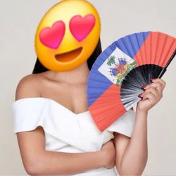 Haitian Flag Fan