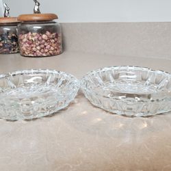 Two Crystal Ashtrays. High Quality France Crystal