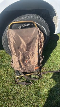 Brown hiking backpack