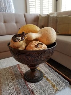Bowl with Faux Gourds