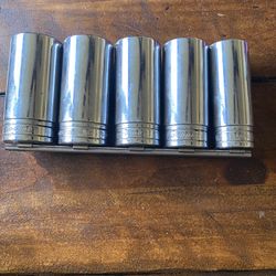 Snap on half-inch drive deep socket set 1-1/4 To 15/16