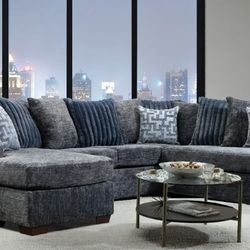 Dark Gray U Shaped Sofa Sectional 