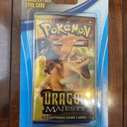 Pokemon Dragon Majesty Blister Pack 1 Booster pack + 1 Foil Card! Brand New! 💎 