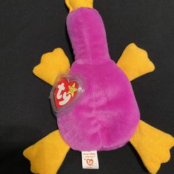 Original First Series, Patty, The Platypus, Beanie Baby Imperfect Condition