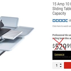 New 10" Wet Stone & Tile Table Saw FOR SALE! Robust w/ Sliding Table & Extended Rip Capacity. 