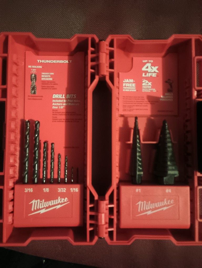 Milwaukee Step Bit Kit Open Box
