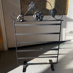 Black/Brass Earring Holder / Stand