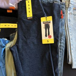 Women Flare Leggings Size Small Blue 