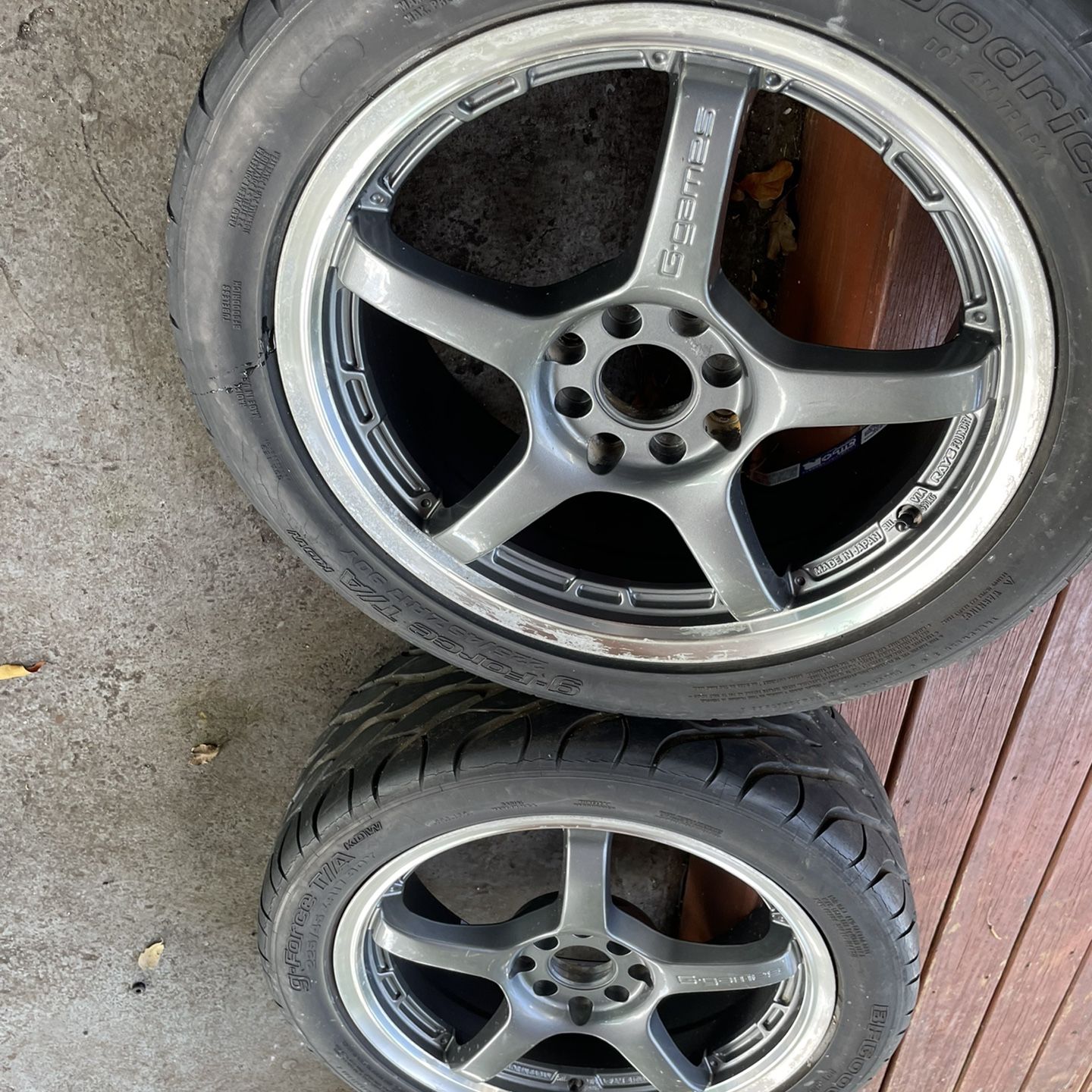 Rays/Volk G games W77 , G Games size 17 Dual pattern 4x100 and