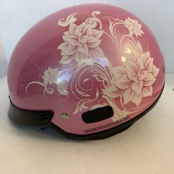 Pink floral motorcycle helmet -excellent condition
