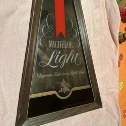 Michelob Light Triangular Mirror