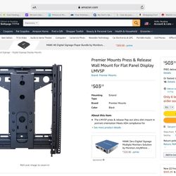 LMVSP Premier Wall Mount Pop Out Slim Portrait 