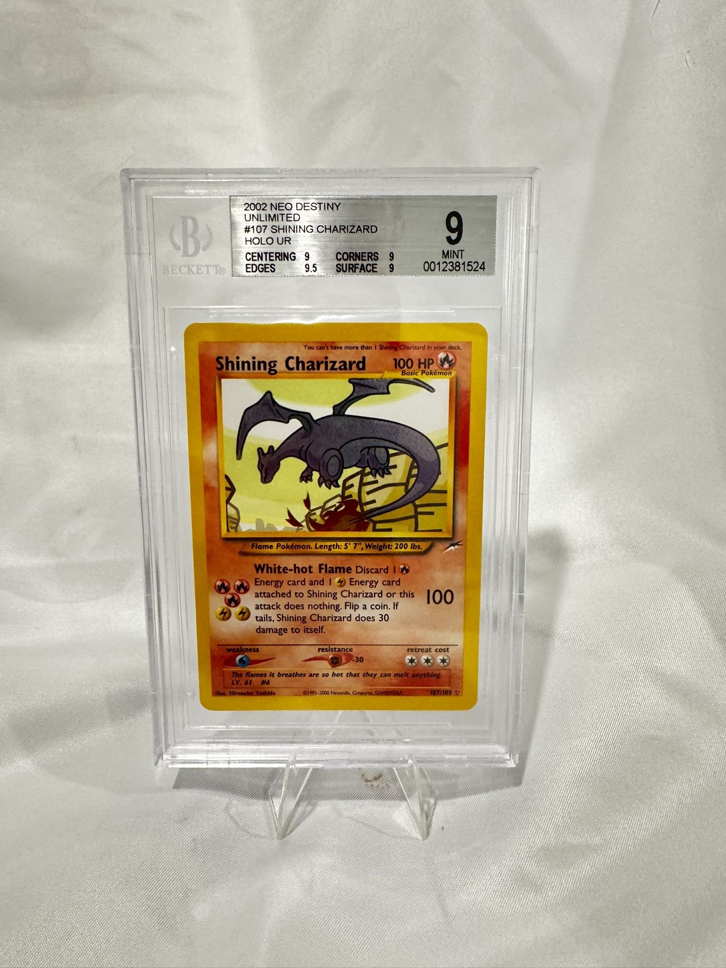 Shining Charizard Neo Destiny - BGS 9 MINT (Strong Subgrades)