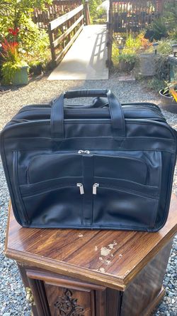 Leather style suitcase