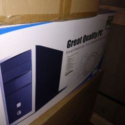 Personal Computer Tower And Keyboard 